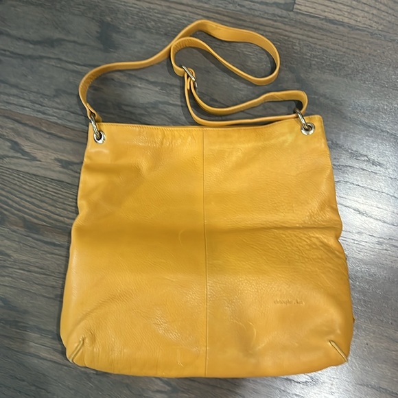 Handbag by Christopher Kon, Butterscotch leather. 15.5” w, 14.25” l, 1” d, - Picture 3 of 11
